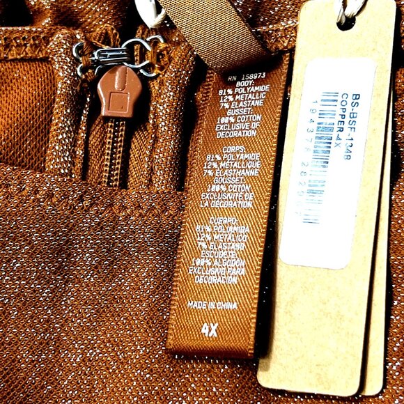 SKIMS Shimmer Catsuit Jumpsuit Copper 4X - Picture 10 of 12